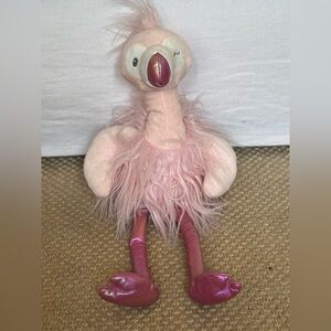 Animal Adventure 20" Pink Flamingo Bird Stuffed Animal plush. Metallic legs.